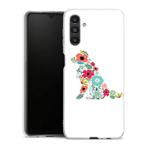 Coque Samsung Galaxy A04S Border Collie floral